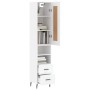 Aparador alto madera contrachapada blanco 34,5x34x180 cm by , Sideboards - Ref: Foro24-3200273, Price: 112,14 €, Discount: %