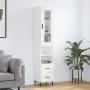 Aparador alto madera contrachapada blanco 34,5x34x180 cm de , Aparadores - Ref: Foro24-3199313, Precio: 113,79 €, Descuento: %