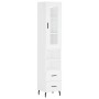 Aparador alto madera contrachapada blanco 34,5x34x180 cm de , Aparadores - Ref: Foro24-3199313, Precio: 113,79 €, Descuento: %