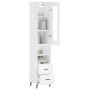Aparador alto madera contrachapada blanco 34,5x34x180 cm de , Aparadores - Ref: Foro24-3199313, Precio: 113,79 €, Descuento: %