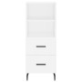 Aparador alto madera contrachapada blanco 34,5x34x180 cm de , Aparadores - Ref: Foro24-3199313, Precio: 113,79 €, Descuento: %