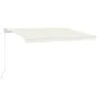 Manual retractable awning with cream-colored LED 400x350 cm by vidaXL, Awnings - Ref: Foro24-3068982, Price: 374,94 €, Discou...