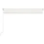 Manual retractable awning with cream-colored LED 400x350 cm by vidaXL, Awnings - Ref: Foro24-3068982, Price: 374,94 €, Discou...