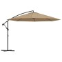 Sombrilla voladiza con poste de aluminio gris taupe 350 cm von , Sonnenschirme - Ref: Foro24-44506, Preis: 119,72 €, Rabatt: %