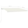 Manual retractable awning with cream-colored LED 400x350 cm by vidaXL, Awnings - Ref: Foro24-3068982, Price: 391,19 €, Discou...