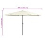 Sombrilla de jardín con palo de metal blanco arena 390 cm by , Umbrellas - Ref: Foro24-47378, Price: 83,26 €, Discount: %