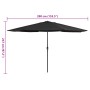 Sombrilla de jardín con palo de metal negra 390 cm by , Umbrellas - Ref: Foro24-47384, Price: 82,56 €, Discount: %