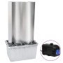 Fuente de jardín de acero inoxidable plateado 60,2x37x122,1 cm by , Fountains and waterfalls - Ref: Foro24-48095, Price: 539,...