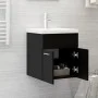 Furniture with black engineered wood sink by vidaXL, bathroom vanities - Ref: Foro24-3071262, Price: 154,93 €, Discount: %