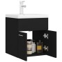 Mueble con lavabo madera de ingeniería negro de vidaXL, Tocadores de baño - Ref: Foro24-3071262, Precio: 158,16 €