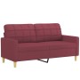 Juego de sofás con cojines 2 piezas tela rojo tinto by , Sofas - Ref: Foro24-3201296, Price: 421,99 €, Discount: %
