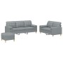 Juego de sofás con cojines 3 piezas tela gris claro von , Sofas - Ref: Foro24-3201330, Preis: 558,14 €, Rabatt: %