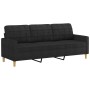 Juego de sofás con cojines 2 piezas tela negro by , Sofas - Ref: Foro24-3201326, Price: 495,82 €, Discount: %