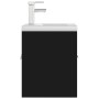 Mueble con lavabo madera de ingeniería negro de vidaXL, Tocadores de baño - Ref: Foro24-3071262, Precio: 158,16 €