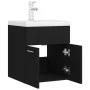 Schrank mit Waschbecken aus schwarzem Holzwerkstoff von vidaXL, Badezimmerwaschtische - Ref: Foro24-3071262, Preis: 152,11 €,...