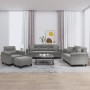 Juego de sofás con cojines 4 piezas tela microfibra gris oscuro von , Sofas - Ref: Foro24-3202310, Preis: 840,04 €, Rabatt: %