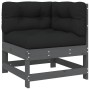 Sofá esquinero con cojines madera maciza de pino gris by , Modular outdoor sofas - Ref: Foro24-825543, Price: 129,88 €, Disco...