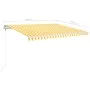 Yellow and white automatic retractable awning 400x350 cm by vidaXL, Awnings - Ref: Foro24-3068988, Price: 436,82 €, Discount: %