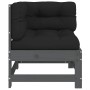 Sofá esquinero con cojines madera maciza de pino gris by , Modular outdoor sofas - Ref: Foro24-825543, Price: 129,88 €, Disco...
