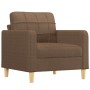 Juego de sofás con cojines 3 piezas tela marrón by , Sofas - Ref: Foro24-3201261, Price: 635,25 €, Discount: %