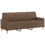 Juego de sofás con cojines 3 piezas tela marrón by , Sofas - Ref: Foro24-3201261, Price: 635,25 €, Discount: %