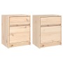 Mesitas de noche 2 uds madera maciza de pino 40x31x50 cm de , Mesitas de noche - Ref: Foro24-808124, Precio: 91,39 €, Descuen...