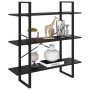 Estantería 3 niveles madera maciza de pino negro 100x30x105 cm von , Bücherregale und Regale - Ref: Foro24-806556, Preis: 74,...