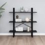 Estantería 3 niveles madera maciza de pino negro 100x30x105 cm von , Bücherregale und Regale - Ref: Foro24-806556, Preis: 74,...