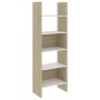 Estantería madera contrachapada blanco y roble 60x35x180 cm by , Bookcases and shelves - Ref: Foro24-803412, Price: 91,10 €, ...