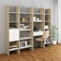 Estantería madera contrachapada blanco y roble 60x35x180 cm by , Bookcases and shelves - Ref: Foro24-803412, Price: 91,10 €, ...