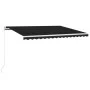 Retractable manual awning with anthracite gray LED lights 400x350 cm by vidaXL, Awnings - Ref: Foro24-3068984, Price: 362,00 ...