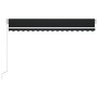 Retractable manual awning with anthracite gray LED lights 400x350 cm by vidaXL, Awnings - Ref: Foro24-3068984, Price: 392,80 ...