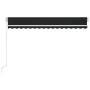 Retractable manual awning with anthracite gray LED lights 400x350 cm by vidaXL, Awnings - Ref: Foro24-3068984, Price: 362,00 ...