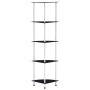 Estantería 5 niveles cristal templado negro 30x30x130 cm by , Bookcases and shelves - Ref: Foro24-249521, Price: 51,95 €, Dis...
