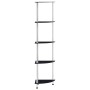Estantería 5 niveles cristal templado negro 30x30x130 cm by , Bookcases and shelves - Ref: Foro24-249521, Price: 51,95 €, Dis...