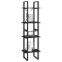 Estantería 4 niveles madera maciza de pino negro 40x30x140 cm von , Bücherregale und Regale - Ref: Foro24-806426, Preis: 73,7...