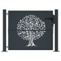 Puerta de jardín acero gris antracita diseño árbol 105x105 cm de , Puertas de jardín - Ref: Foro24-153155, Precio: 221,89 €