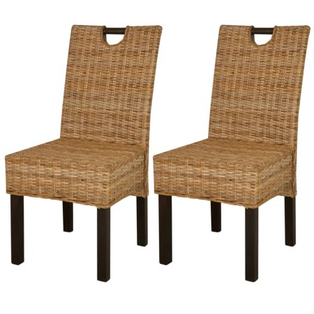 Sillas de comedor 2 unidades ratán kubu madera de mango von , Essstühle - Ref: Foro24-243638, Preis: 182,59 €, Rabatt: %