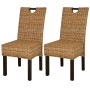 Sillas de comedor 2 unidades ratán kubu madera de mango von , Essstühle - Ref: Foro24-243638, Preis: 182,59 €, Rabatt: %