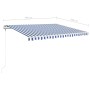 Automatisch einziehbare Markise blau und weiß 400x350 cm von vidaXL, Markisen - Ref: Foro24-3068986, Preis: 417,20 €, Rabatt: %