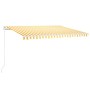 Gelb-weiße einziehbare manuelle Markise 450x350 cm von vidaXL, Markisen - Ref: Foro24-3068998, Preis: 391,28 €, Rabatt: %
