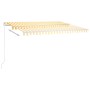 Gelb-weiße einziehbare manuelle Markise 450x350 cm von vidaXL, Markisen - Ref: Foro24-3068998, Preis: 391,28 €, Rabatt: %