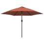 Sombrilla de jardín con palo de metal terracota 300 cm by , Umbrellas - Ref: Foro24-313753, Price: 64,03 €, Discount: %