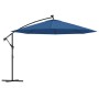 Sombrilla de jardín voladiza con luces LED azul celeste 350 cm by , Umbrellas - Ref: Foro24-313785, Price: 149,60 €, Discount: %