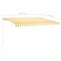 Gelb-weiße einziehbare manuelle Markise 450x350 cm von vidaXL, Markisen - Ref: Foro24-3068998, Preis: 391,28 €, Rabatt: %