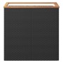 Jardinera de ratán sintético negra 80x40x80 cm von , Töpfe und Pflanzgefäße - Ref: Foro24-319417, Preis: 108,16 €, Rabatt: %