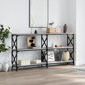 Mesa consola madera de ingeniería gris Sonoma 156x28x80,5 cm by , Side tables - Ref: Foro24-835427, Price: 63,56 €, Discount: %