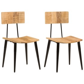 Sillas de comedor 2 uds madera maciza de mango 44x40x80 cm by , dining chairs - Ref: Foro24-348161, Price: 195,11 €, Discount: %