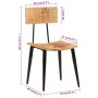 Sillas de comedor 2 uds madera maciza de mango 44x40x80 cm by , dining chairs - Ref: Foro24-348161, Price: 195,27 €, Discount: %