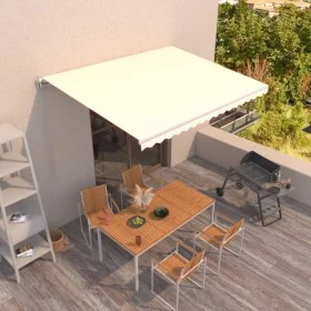 Cream manual retractable awning 450x350 cm by vidaXL, Awnings - Ref: Foro24-3068997, Price: 379,15 €, Discount: %
